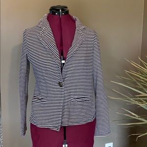 imaginary voyage Striped Cotton Blazer (Size M)